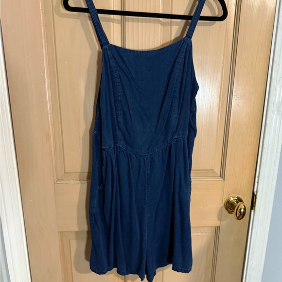 Denim Soft-Woven Cami Romper - Picture 1 of 2